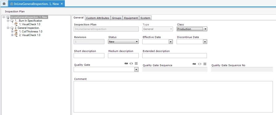 Inspection Plan Details