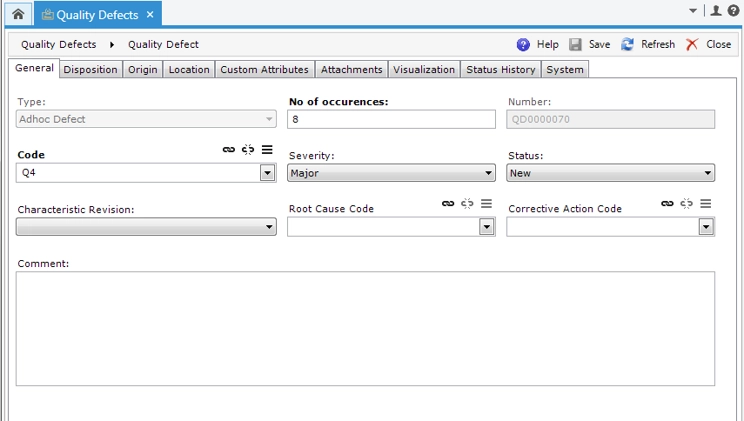 Quality Defect Cockpit Defects Details