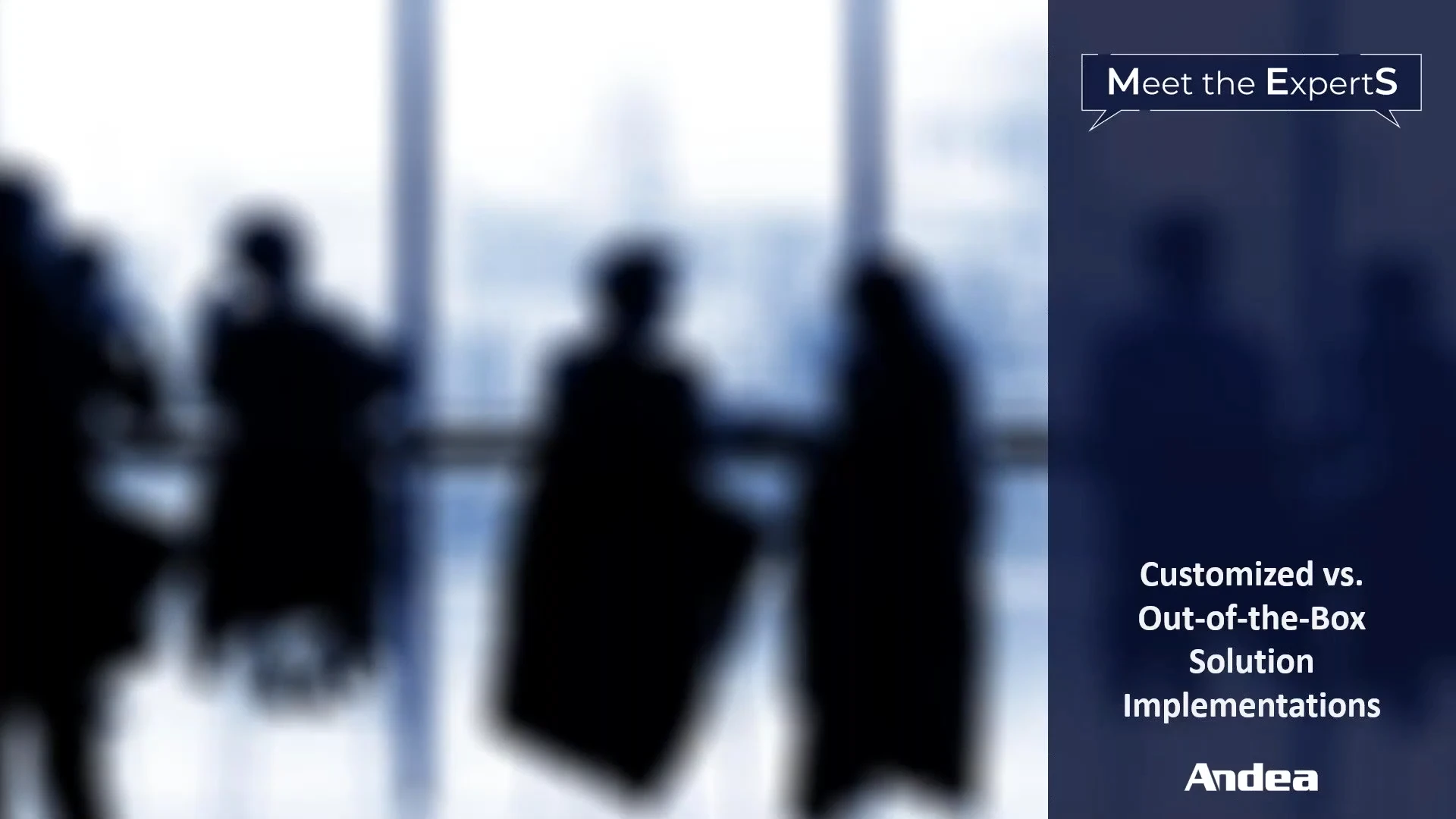 Meet The Experts Customized Vs Out Of The Box Solution Implementations 0 3 Screenshot