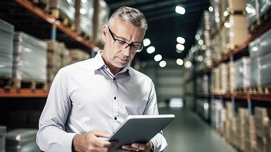Man With Tablet Shopfloor