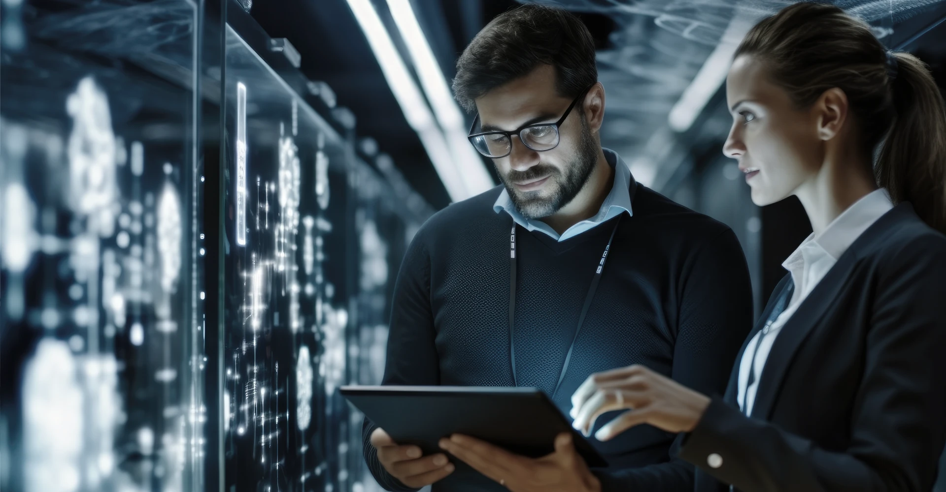 Man And Woman With Tablet