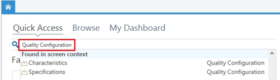 Quality Configuration