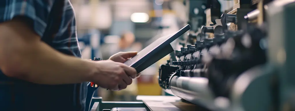 Vecteezy Ai Generated Closeup Of A Factory Worker Using A Digital 36091761