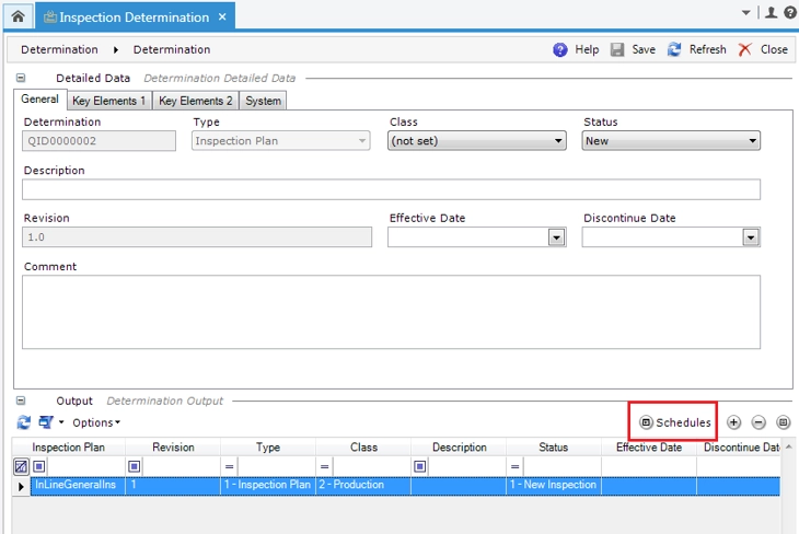 Inspection Plan Schedule Access